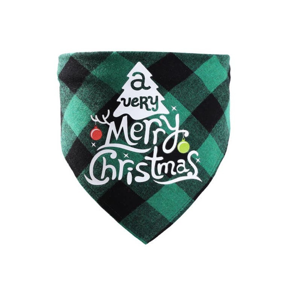 Merry Christmas Tree- Pet Bandana - Green